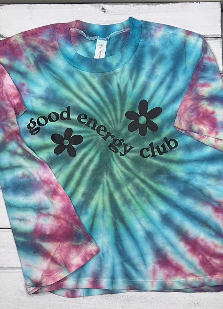 Large Tie Dye Crop Tee